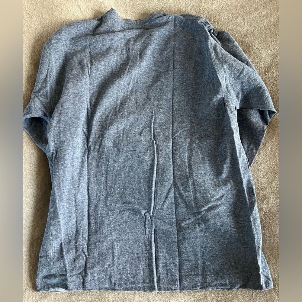 L.L. Bean Heather Blue Long Sleeve Henley Thermal Men’s Shirt size Large - Picture 12 of 12